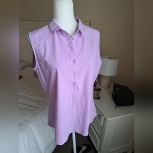 Foray Golf Womens Core 3.0 Sleeveless Polo Sz L Violette NWT